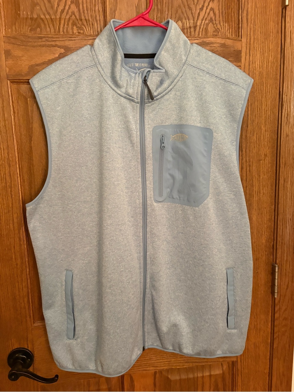 AFTCO Light Blue Men's Sleeveless Fleece Vest